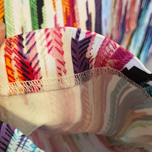 Joseph Ribkoff Multicolor Feather Print Pants - Picture 7 of 8